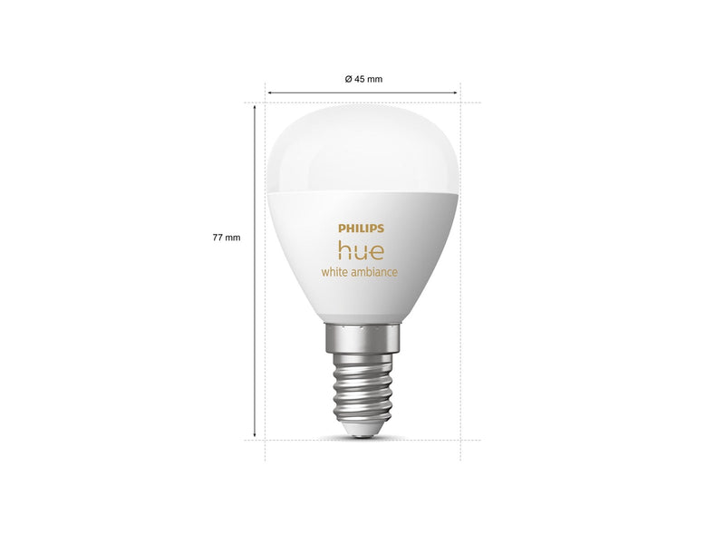 Philips Hue White Ambiance E14 Smart luster bulb (2-pack)