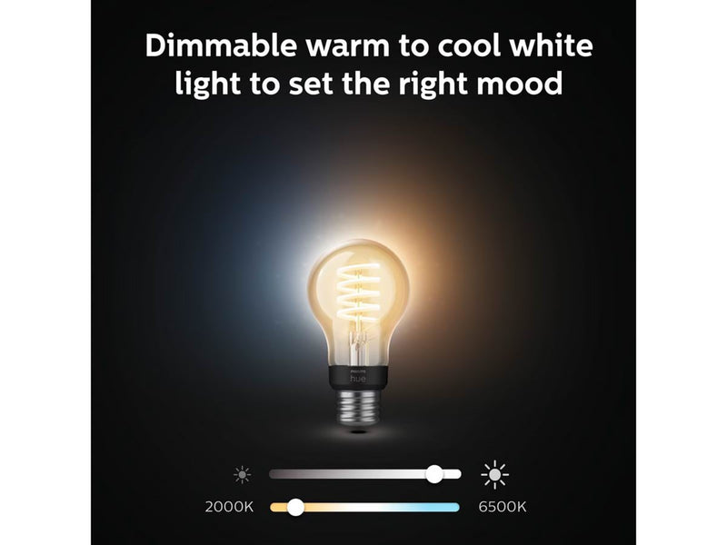 Philips Hue White Ambiance Filament A60 E27 Standard - 3-Pack