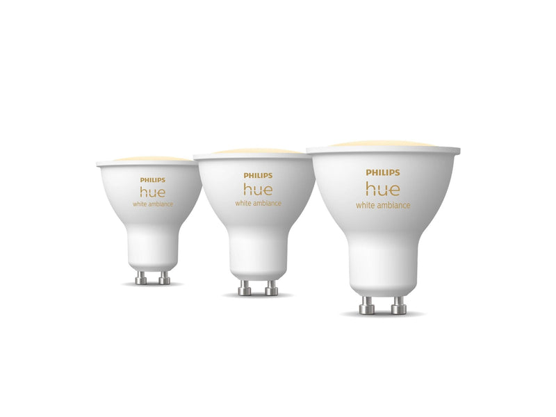 Philips Hue White Ambiance GU10 Spotlight - 3-Pack