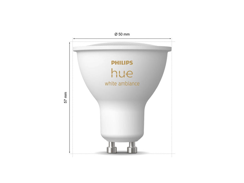 Philips Hue White Ambiance GU10 Spotlight - 3-Pack