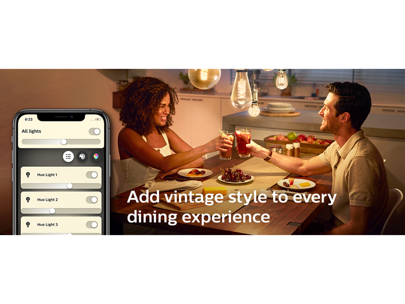 Philips Hue White Filament G125 E27 Globe Bulb - BT