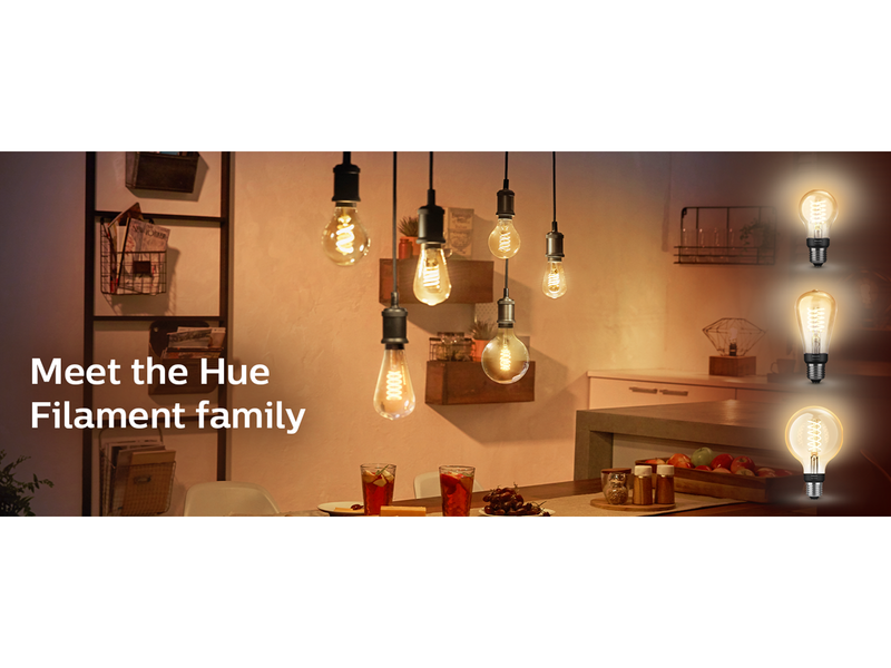Philips Hue White Filament G125 E27 Globe Bulb - BT
