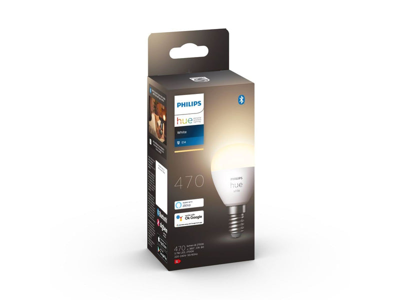 Philips Hue White P45 E14 Luster Bulb - 1-Pack