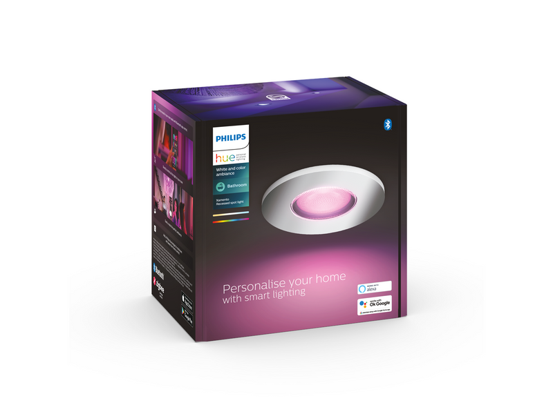 Philips Hue Xamento Bathroom Recessed Spotlight - Chrome