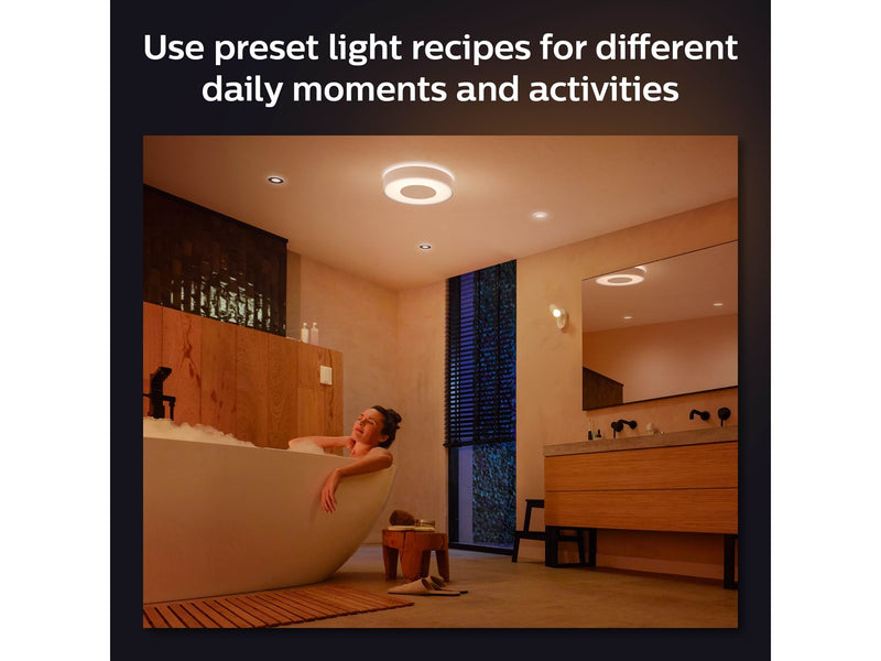 Philips Hue Xamento Large Bathroom Ceilling Light - Weiß