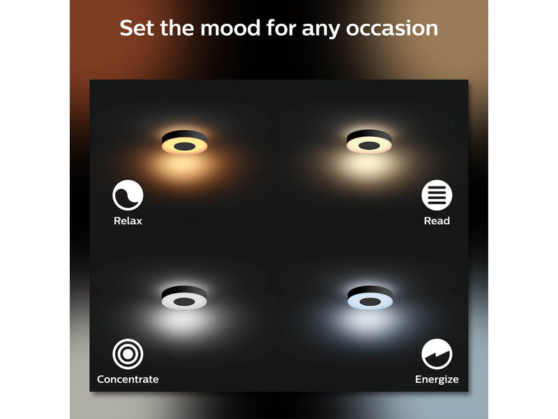 Philips Hue Xamento M Ceiling Lamp - Black