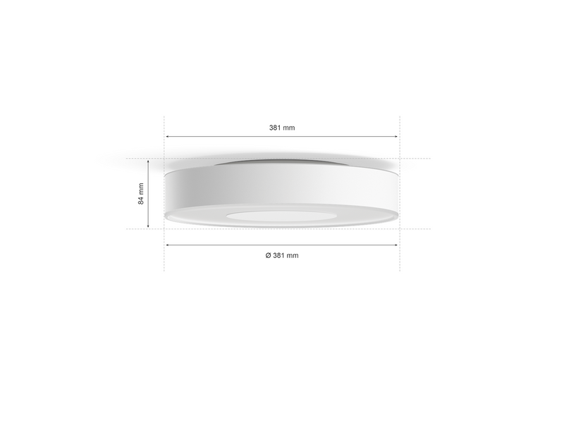 Philips Hue Xamento Medium Bathroom Celliing Light - White