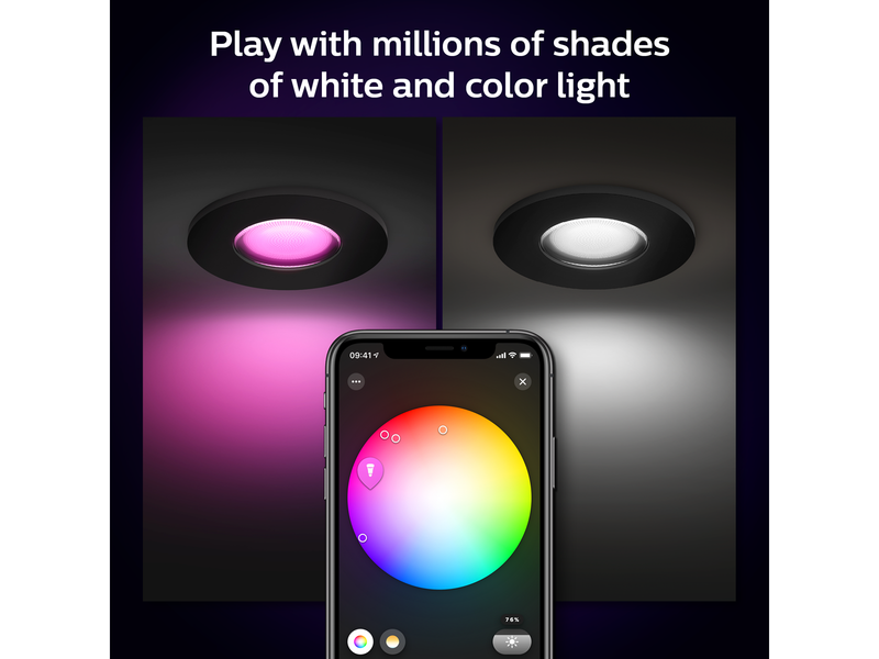 Philips Hue Xamento Recessed 1x5.7W - Black