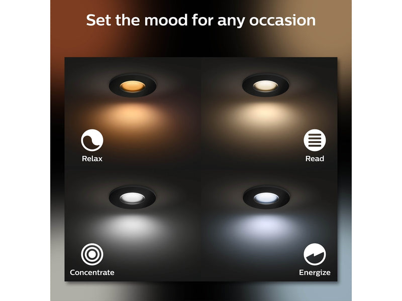 Philips Hue Xamento Recessed 1x5.7W - Black