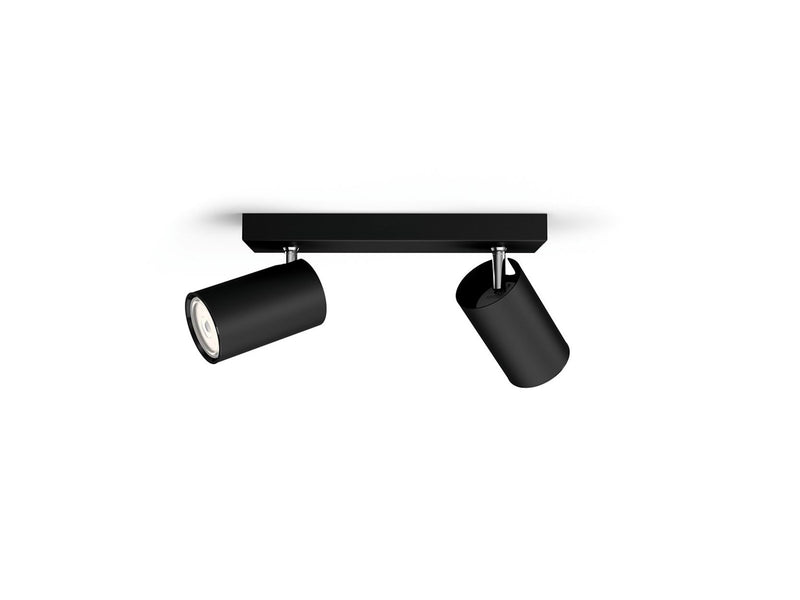 Philips Kosipo Spotschiene 2xGU10, schwarz