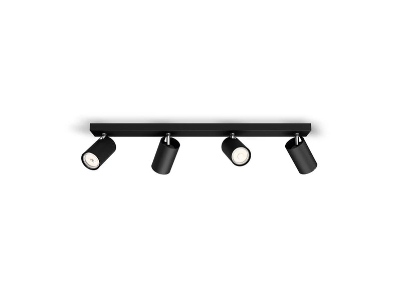 Philips Kosipo spotschiene, 4xGU10, schwarz