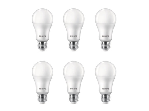 Philips LED-Lampe 13W/827 (100W) frosted 6-pack E27