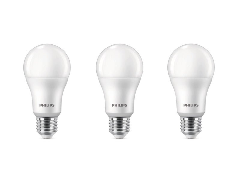 Philips LED-Lampe 13W/840 (100W) frosted 3-pack E27