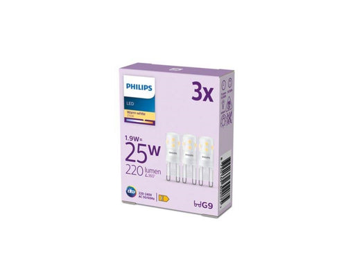 Philips LED-Lampe 220lm 1.9W/827 (25W) 3-pack G9