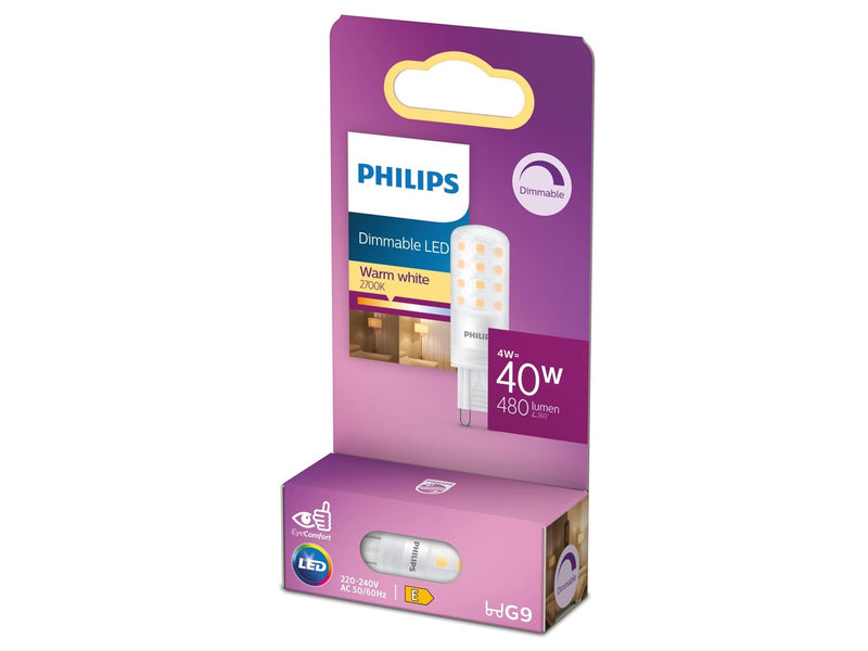 Philips LED-Lampe 4W/827 (40W) Dimmable G9