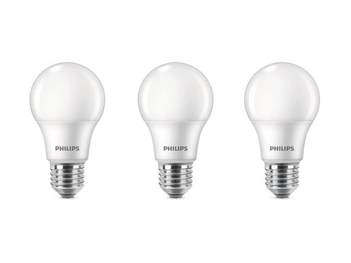 Philips LED-Lampe 8W/827 (60W) frosted 3-pack E27