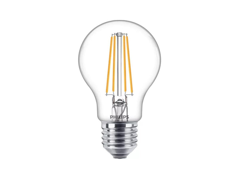 Philips LED-Lampe A60 7W/827 (60W) Clear 6-pack E27