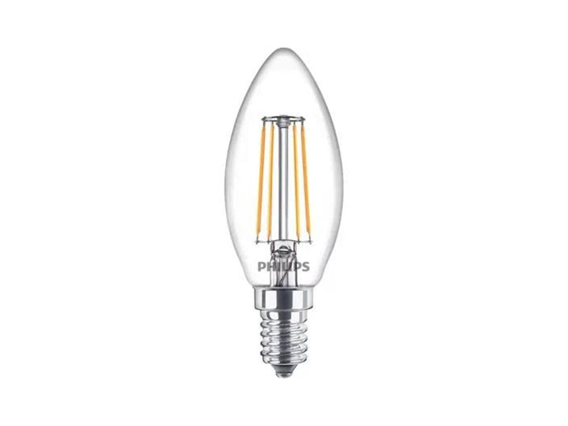 Philips LED-Lampe B35 3,4W/827 (40W) Clear 3-pack E14