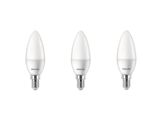 Philips LED-Lampe Candle 2.8W/827 (25W) Frosted 3-pack E14