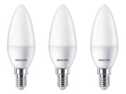 Philips LED-Lampe Candle 5W/827 (40W) Frosted 3-pack E14
