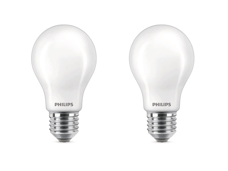 Philips LED-Lampe Classic 7W/827 (60W) 2-pack E27