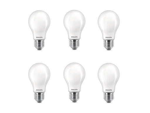 Philips LED-Lampe Classic 7W/827 (60W) frosted 6-pack E27