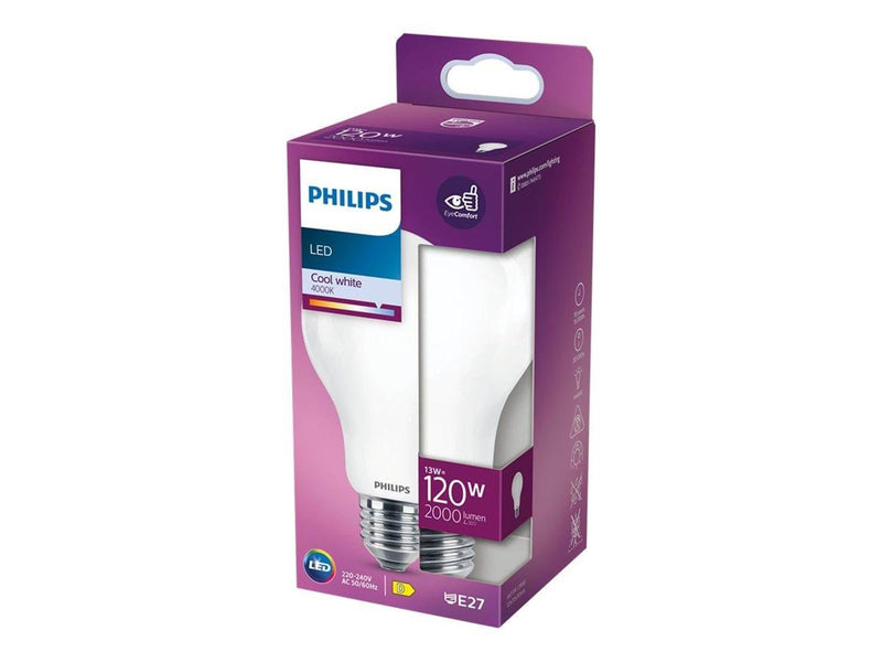 Philips LED-Lampe Classic A67 13W/840 (120W) Frosted E27
