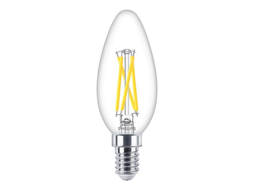 Philips LED-Lampe Classic Candle 2.5W/922-927 (25W) Clear WarmGlow Dimmable E14
