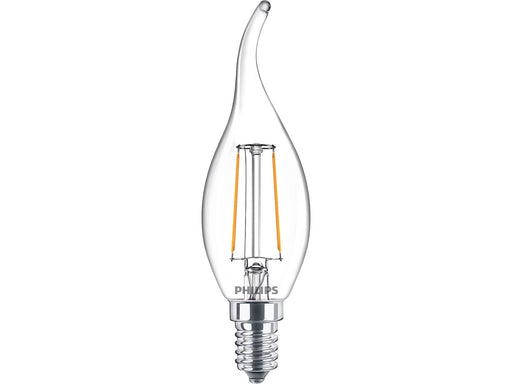 Philips LED-Lampe Classic Candle 2W/827 (25W) Clear E14