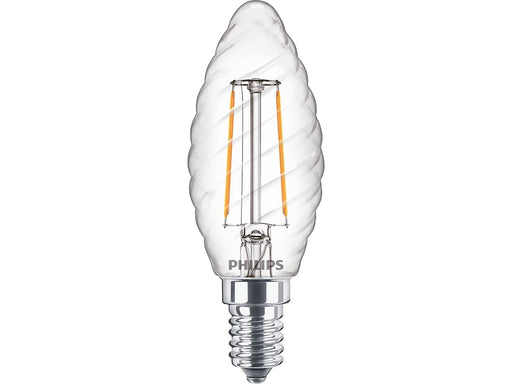 Philips LED-Lampe Classic Candle 2W/827 (25W) Clear E14