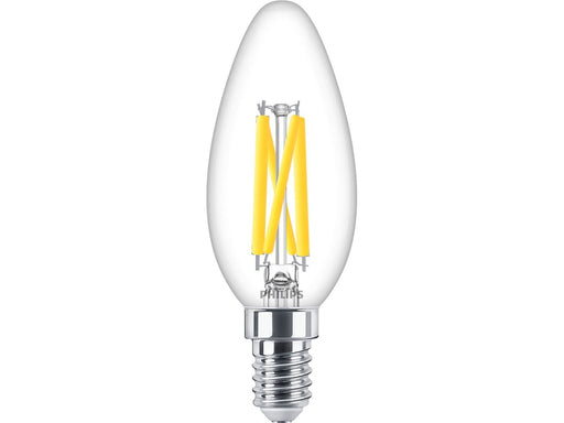 Philips LED-Lampe Classic Candle 3.4W/922-927 (40W) Clear WarmGlow Dimmable E14