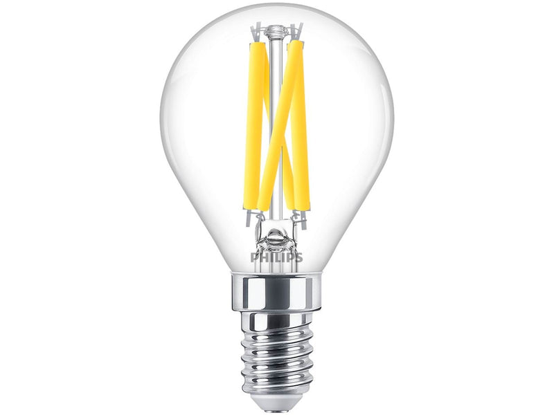 Philips LED-Lampe Classic Candle 3.4W/922-927 (40W) Clear WarmGlow Dimmable E14