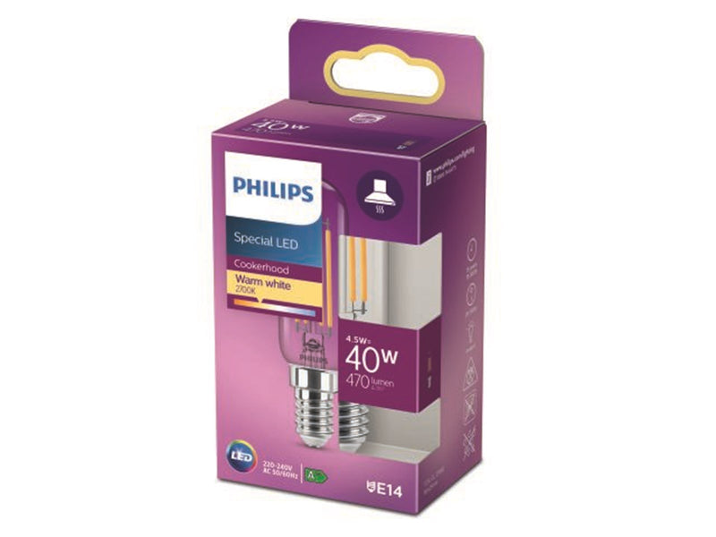 Philips LED-Lampe Classic Candle 4.5W/827 (40W) Clear E14