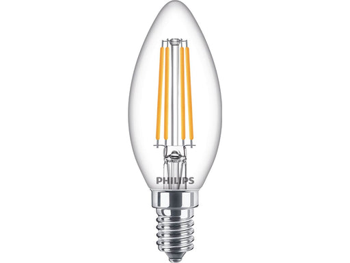 Philips LED-Lampe Classic Candle 6.5W/827 (60W) Clear E14