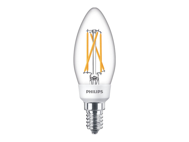 Philips LED-Lampe Classic Candle SceneSwitch 5W/822-827 (40W) Clear E14