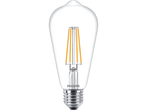 Philips LED-Lampe Classic Edison 7W/827 (60W) Clear E27