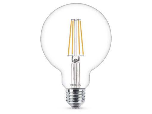 Philips LED-Lampe Classic Globe G95 7W/827 (60W) Clear E27