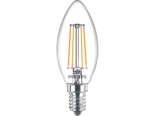 Philips LED-Lampe Classic Kerte 4.3W/827 (40W) Clear E14
