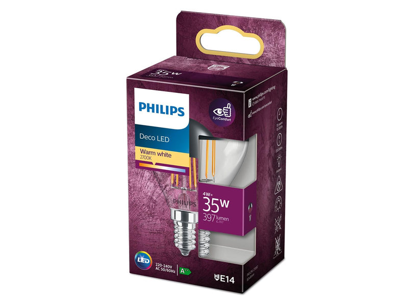 Philips LED-Lampe Classic Krone 4W/827 (35W) Silver E14