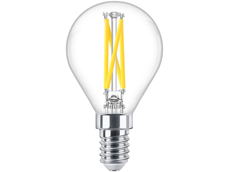 Philips LED-Lampe Classic Mini-ball 1.8W/922-927 (25W) Clear WarmGlow Dimmable E14