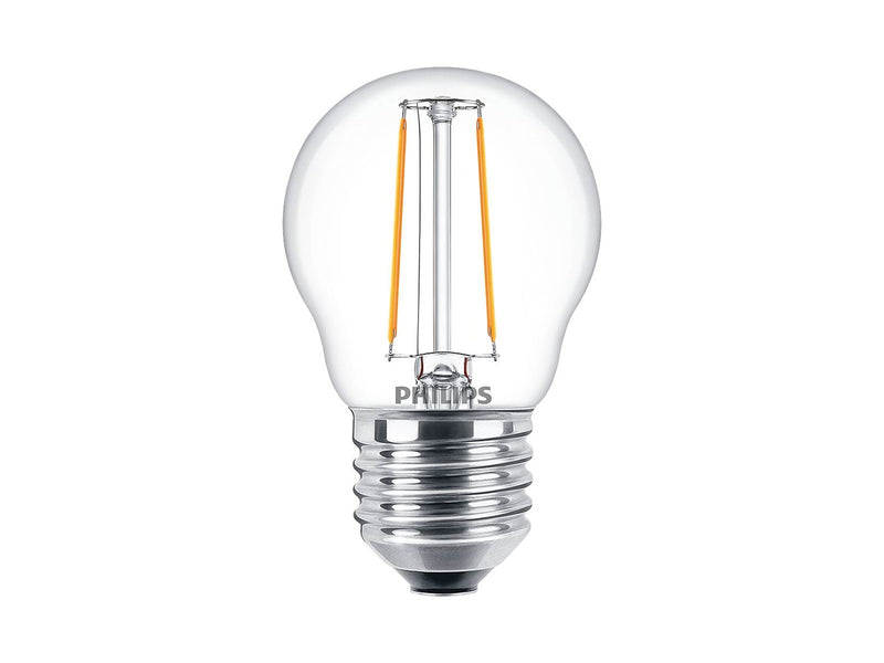 Philips LED-Lampe Classic Mini-ball 2W/827 (25W) Clear E27