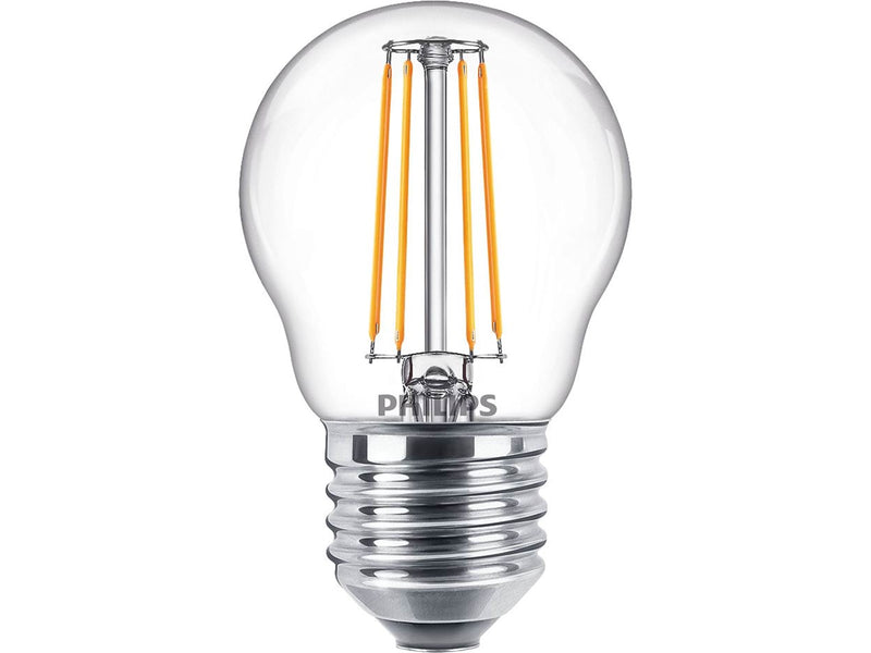 Philips LED-Lampe Classic Mini-ball 4.3W/827 (40W) Clear E27