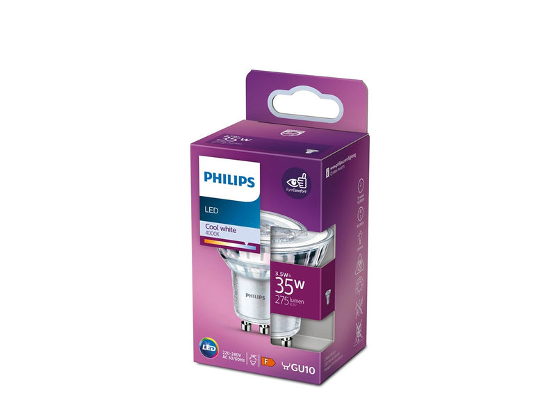 Philips LED-Lampe Classic Spot 3.5W/840 (35W) 36° GU10