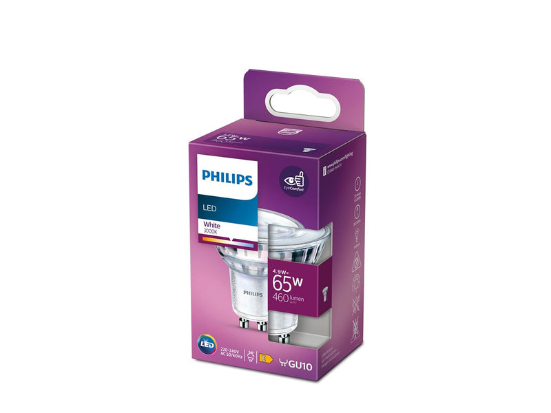 Philips LED-Lampe Classic Spot 4.9W/830 (65W) 36° GU10