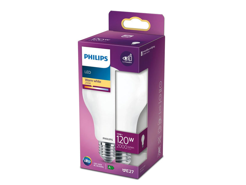 Philips LED-Lampe Classic Standard 13W/827 (120W) Frosted E27