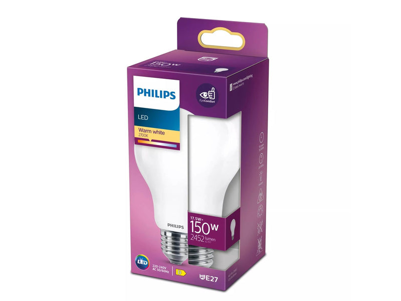 Philips LED-Lampe Classic Standard 17.5W/827 (150W) frosted E27