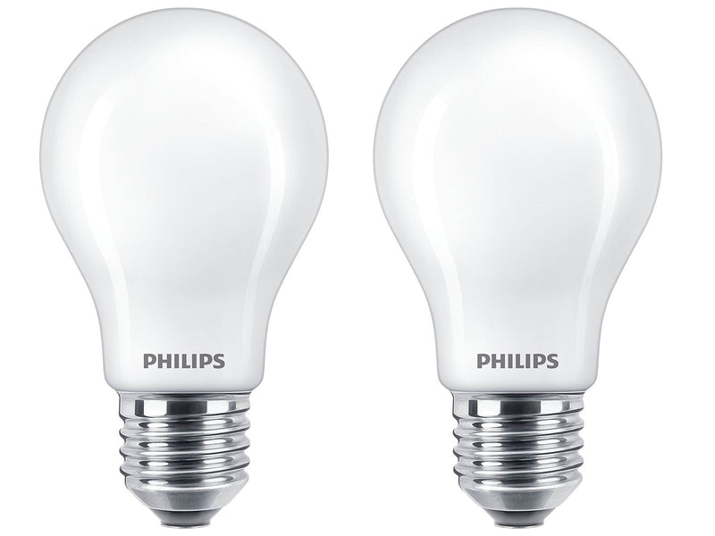 Philips LED-Lampe Classic Standard 4.5W/827 (40W) Frosted 2-pack E27