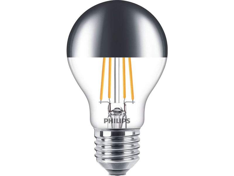 Philips LED-Lampe Classic Standard 7.2W/827 (50W) Mirror Dimmable E27