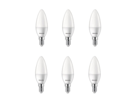 Philips LED-Lampe Kerte 4.9W/827 (40W) 6-pack E14