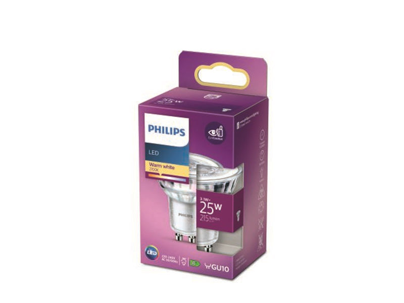 Philips LED-Lampe LED CLASSIC 25W GU10 WW 36D ND SRT4 GU10